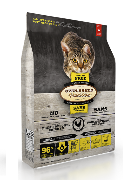 Oven Baked Cat All Life Stages Grain Free Chicken 4,5 kg y 2,2 kg