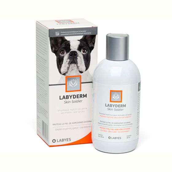 Shampoo Labyderm Skin Soldier Nutritivo Perros y Gatos 220 ml