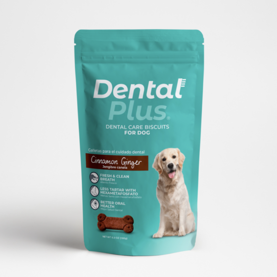 Galletas Dental Plus para Perros Jengibre-Canela 180grs