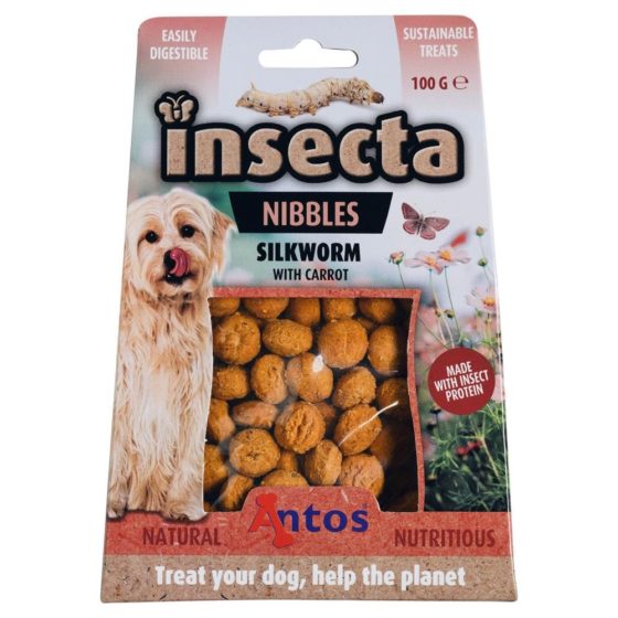 Snack Perro Insecta Silkworm With Carrot 100gr