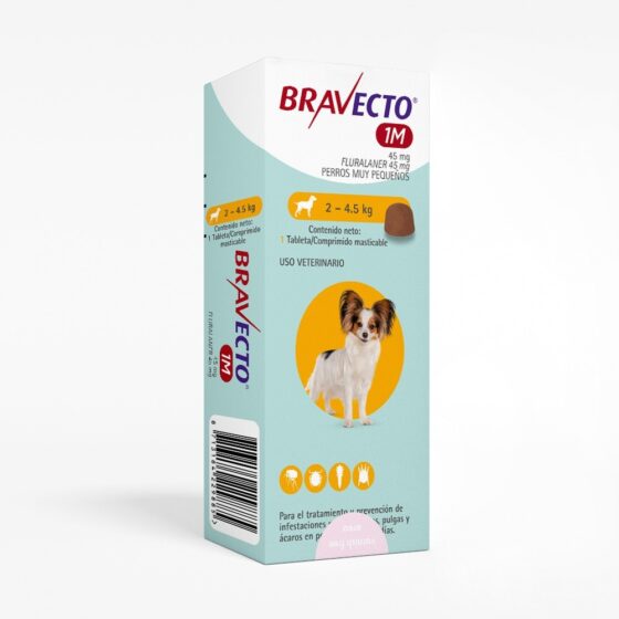 Bravecto 1 mes 45 Mg (2 - 4.5 Kg)